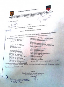 CJC a aprobat lista noilor şefi ai clinicilor din Judeţean